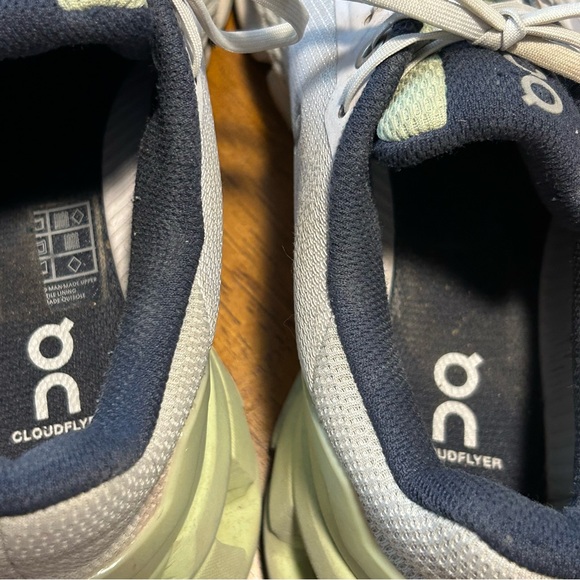 On Cloud On Running On Cloudflyer | White Lime Green Blue | Size Women’s 7.5 - Picture 6 of 10